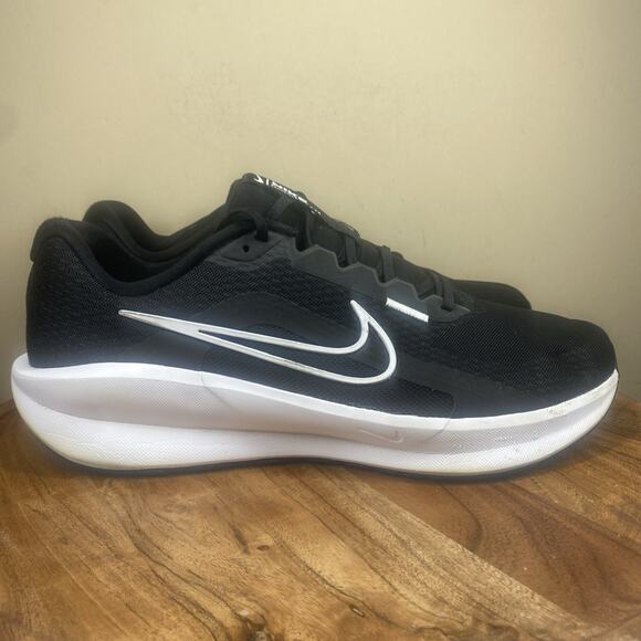 Nike Downshifter 13 Extra Wide Black White Mens Size 14 Running Shoes FJ1284-001 - Picture 1 of 12